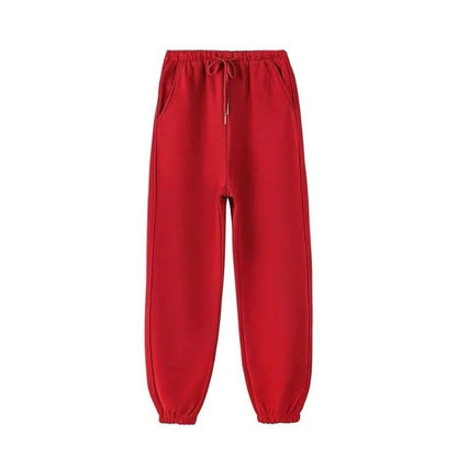 Women Fleece Lined Winter Joggers High Waist Drawstring Pants 11