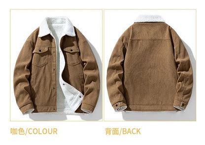 Winter Shield Corduroy Down Mens Coat  Premium Warm Winter Jacket 11