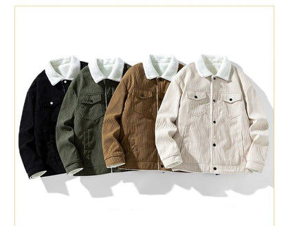 Winter Shield Corduroy Down Mens Coat  Premium Warm Winter Jacket 13
