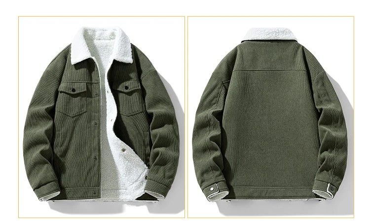 Winter Shield Corduroy Down Mens Coat  Premium Warm Winter Jacket 14