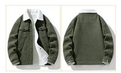 Winter Shield Corduroy Down Mens Coat  Premium Warm Winter Jacket 14