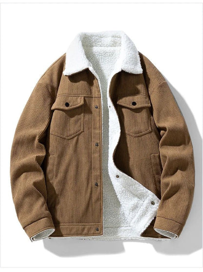 Winter Shield Corduroy Down Mens Coat  Premium Warm Winter Jacket 4