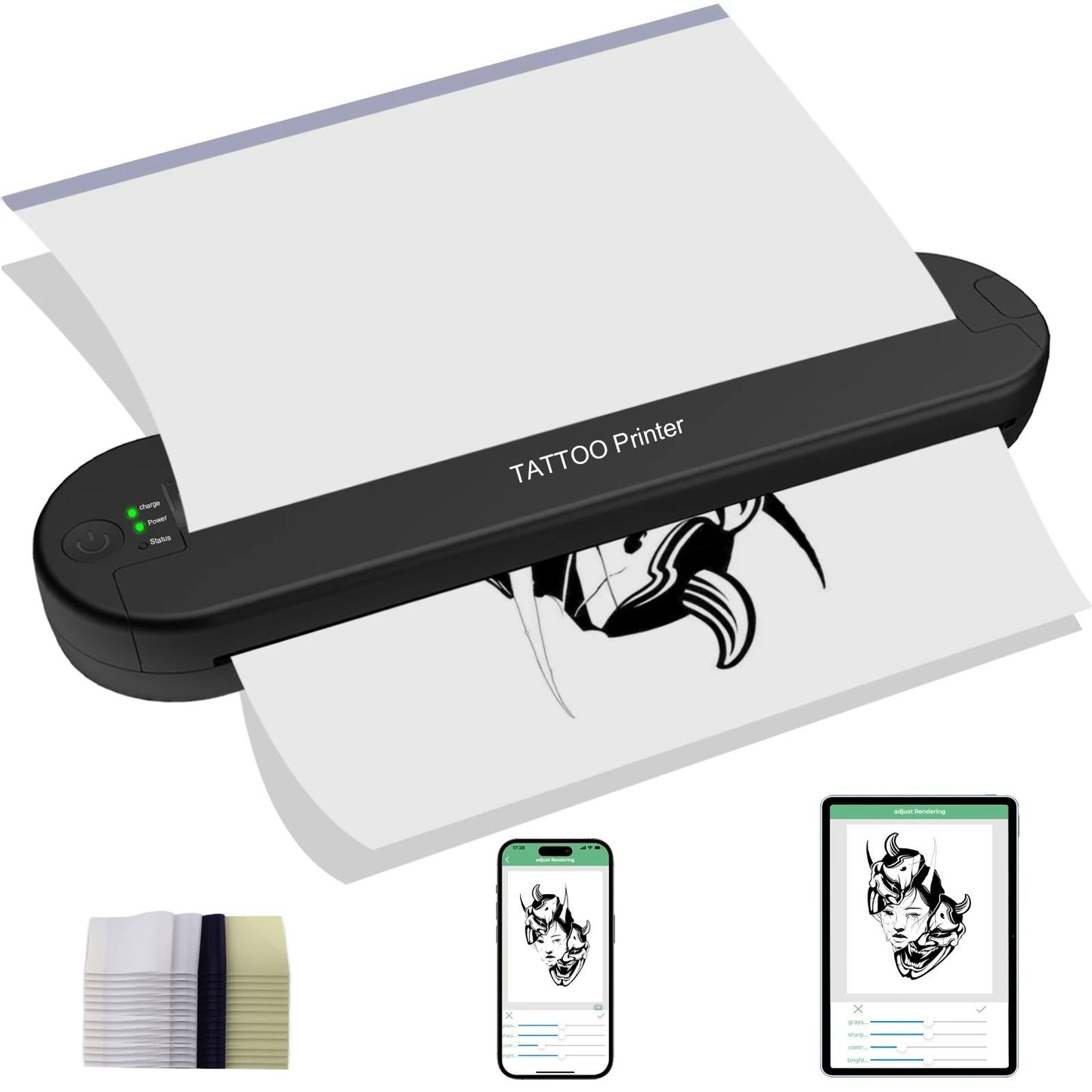 YILONG Wireless Tattoo Printer Portable Tattoo Template Printer With Transfer Paper