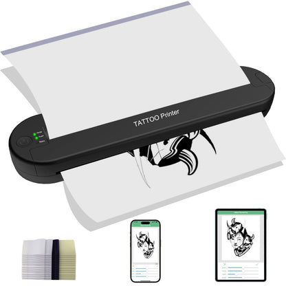 YILONG Wireless Tattoo Printer Portable Tattoo Template Printer With Transfer Paper