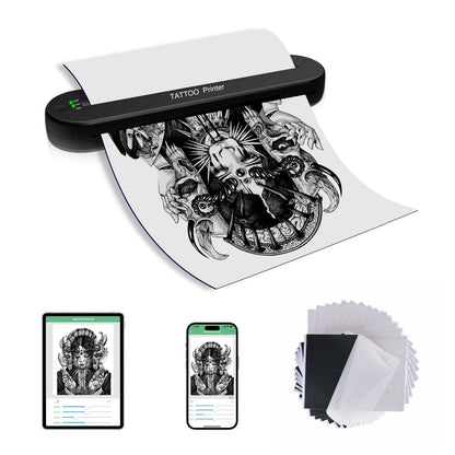 YILONG Wireless Tattoo Printer Portable Tattoo Template Printer With Transfer Paper 6