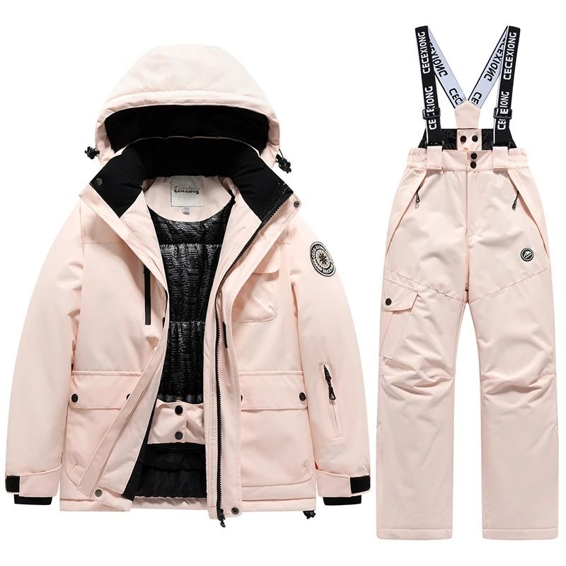 Kids Winter Ski Coat And Pants Set Waterproof Warm Snow Suit 12