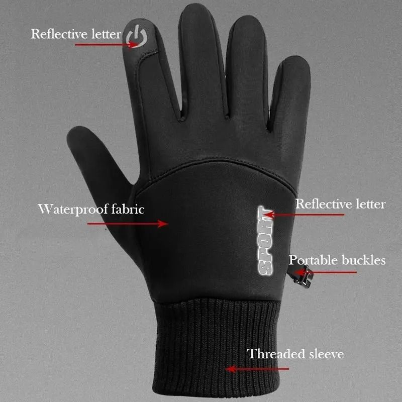 Winter Touch Screen Thermal Gloves Waterproof Windproof Warm Gloves 2