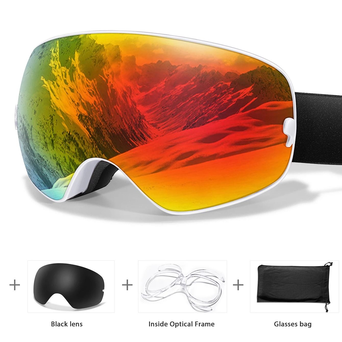 Outdoor UV400 Ski Goggles Anti Fog Snowboarding And Snowmobile Glasses 16