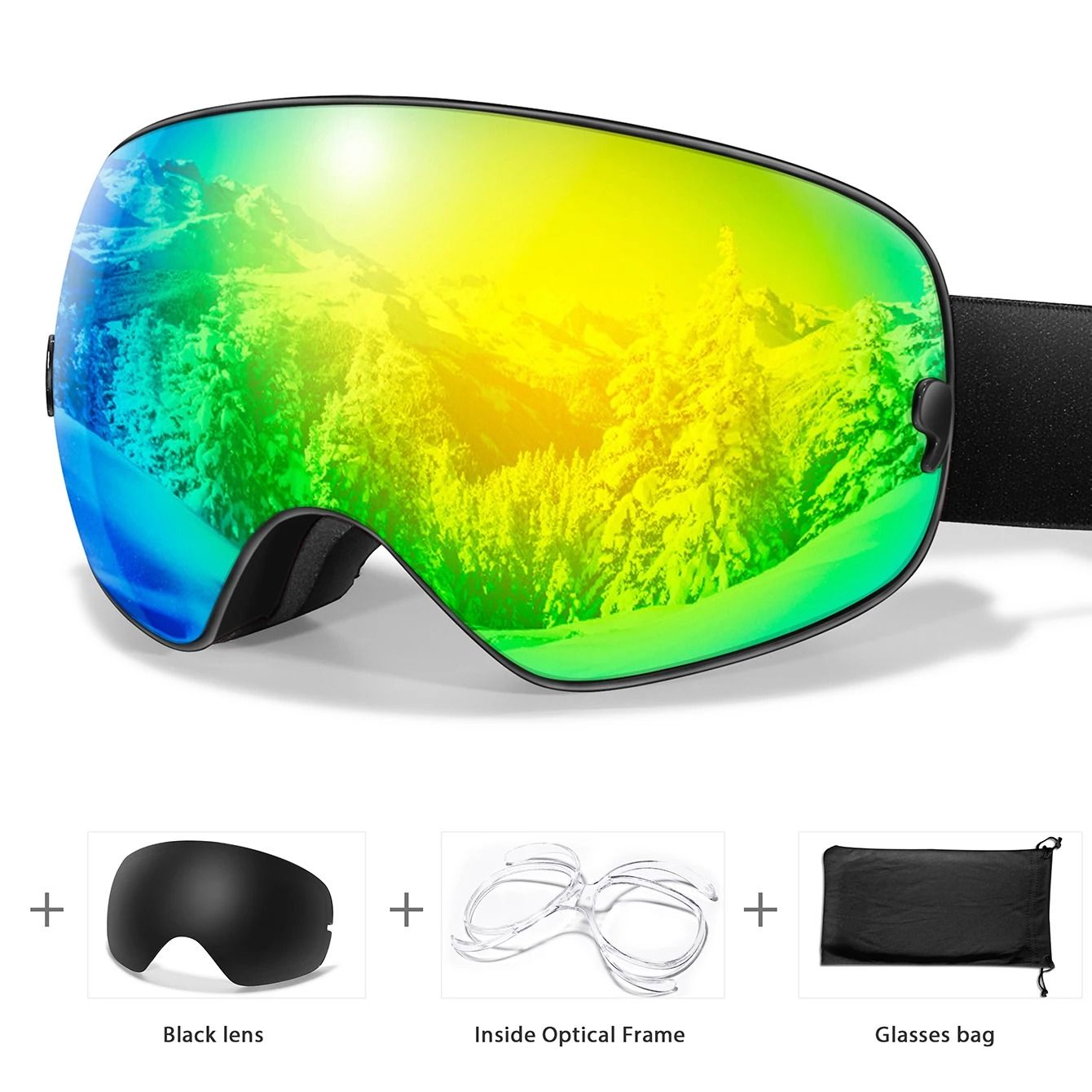 Outdoor UV400 Ski Goggles Anti Fog Snowboarding And Snowmobile Glasses 18