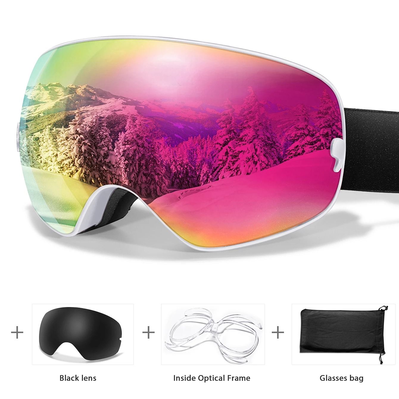 Outdoor UV400 Ski Goggles Anti Fog Snowboarding And Snowmobile Glasses 19
