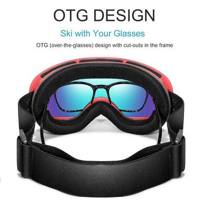 Outdoor UV400 Ski Goggles Anti Fog Snowboarding And Snowmobile Glasses 3