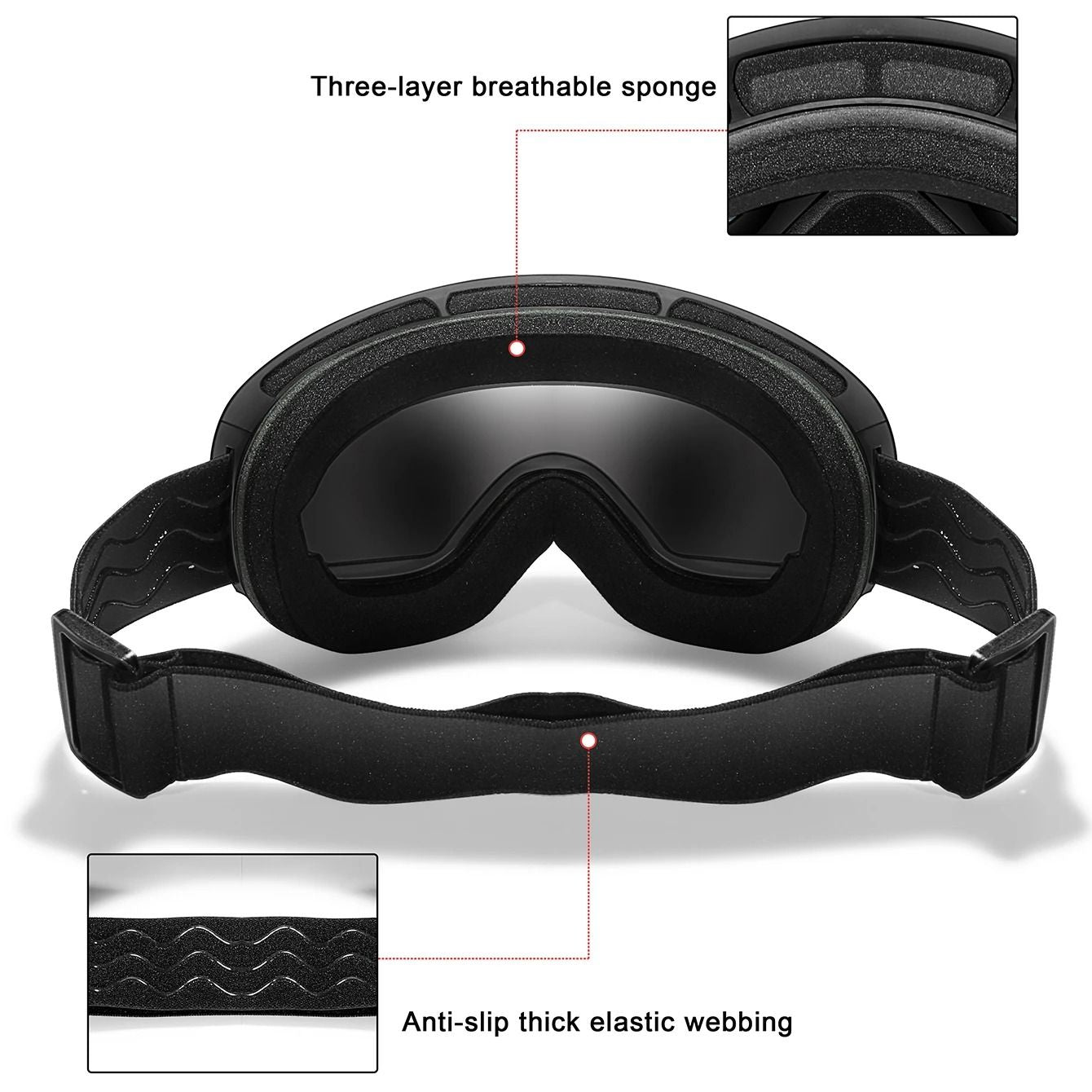 Outdoor UV400 Ski Goggles Anti Fog Snowboarding And Snowmobile Glasses 5