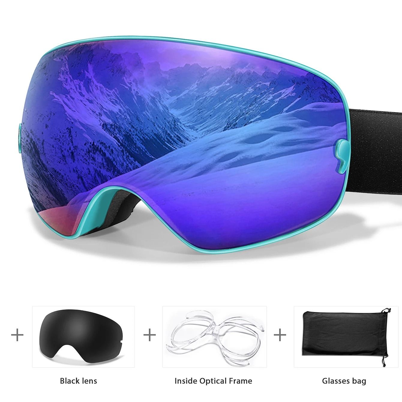 Outdoor UV400 Ski Goggles Anti Fog Snowboarding And Snowmobile Glasses 8