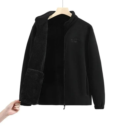 Winter Luxe Polar Fleece Letter Print Coat  Womens Loose Fit WoolLiner Jacket 9