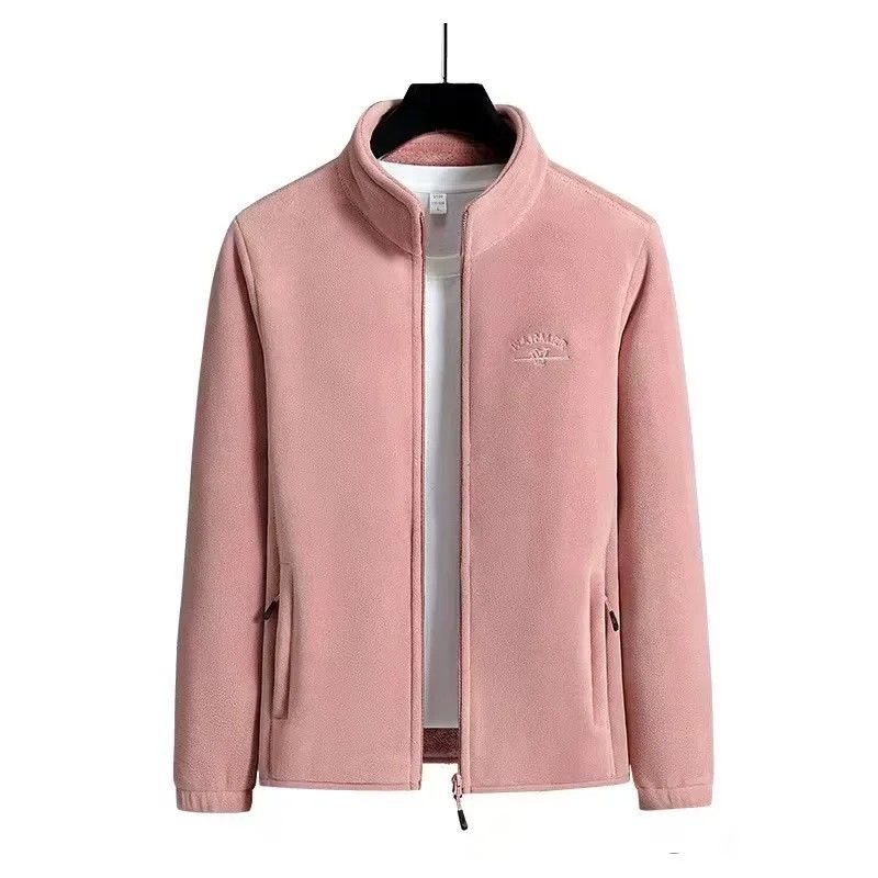 Winter Luxe Polar Fleece Letter Print Coat  Womens Loose Fit WoolLiner Jacket 4