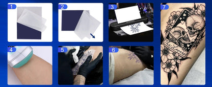 Wireless Tattoo Template Printer  Portable Tattoo Stencil Printer With 2000 MAh Battery  15Pack Tra 3
