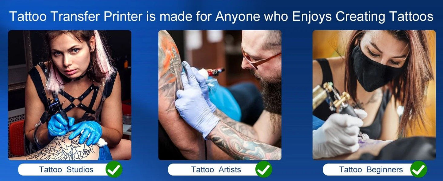 Wireless Tattoo Template Printer  Portable Tattoo Stencil Printer With 2000 MAh Battery  15Pack Tra 4