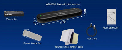 Wireless Tattoo Template Printer  Portable Tattoo Stencil Printer With 2000 MAh Battery  15Pack Tra 5