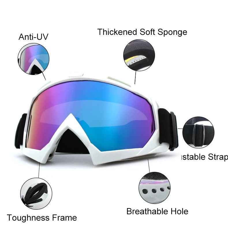 Windproof Anti Fog Ski Goggles With UV Protection For Winter Sports 2