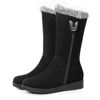 Luxury MidCalf Chunky Fur Winter Boots For Women 5