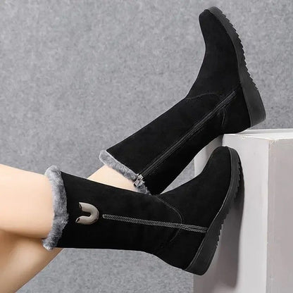 Luxury MidCalf Chunky Fur Winter Boots For Women 6