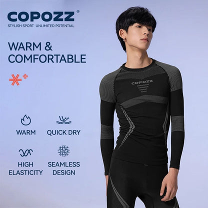Thermal Ski Base Layer Set For Men And Women  Quick Dry Compression Top And Pants 1
