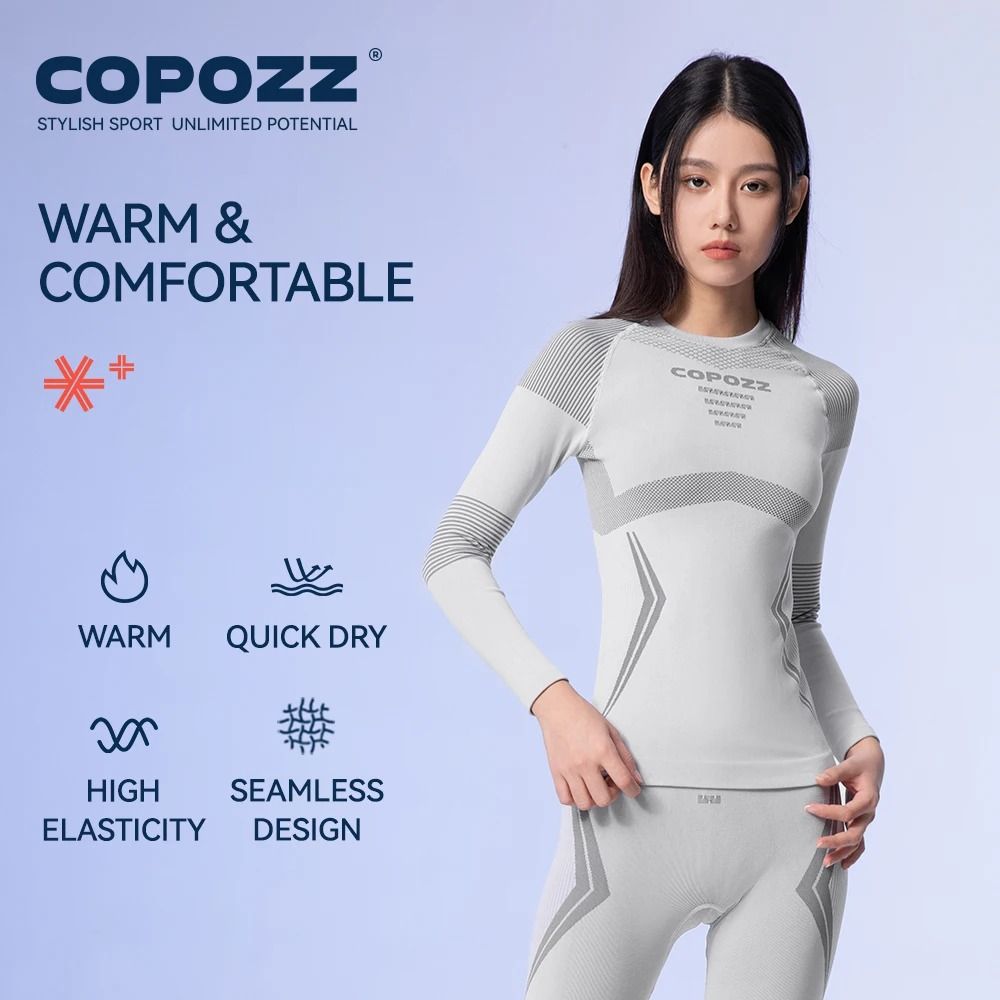 Thermal Ski Base Layer Set For Men And Women  Quick Dry Compression Top And Pants 2