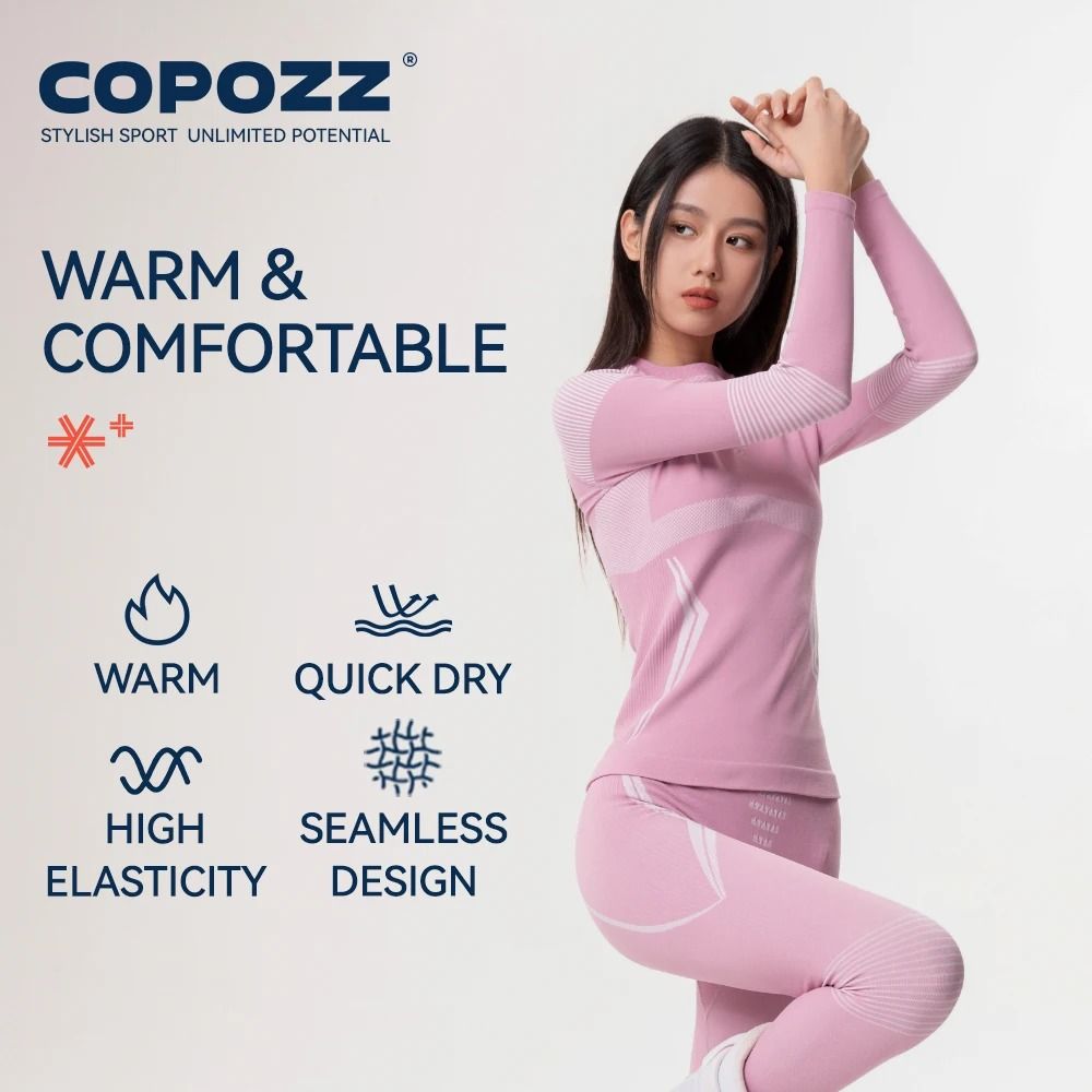 Thermal Ski Base Layer Set For Men And Women  Quick Dry Compression Top And Pants 3