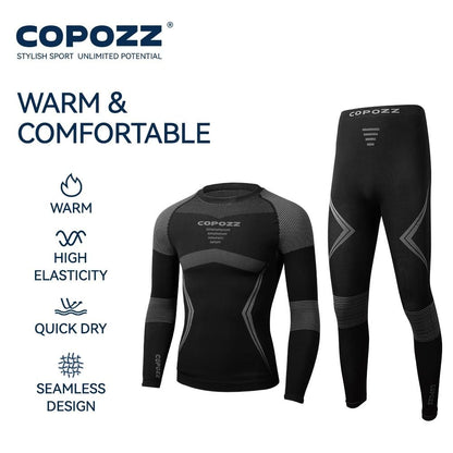 Thermal Ski Base Layer Set For Men And Women  Quick Dry Compression Top And Pants 4