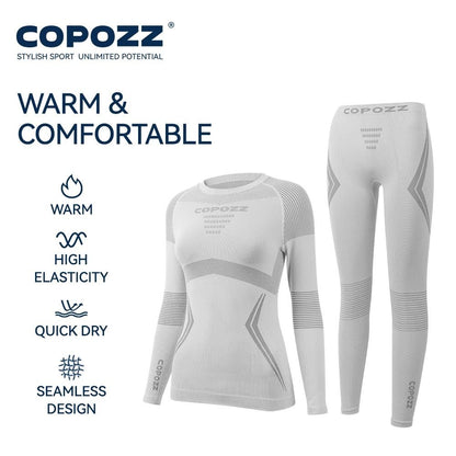 Thermal Ski Base Layer Set For Men And Women  Quick Dry Compression Top And Pants 5