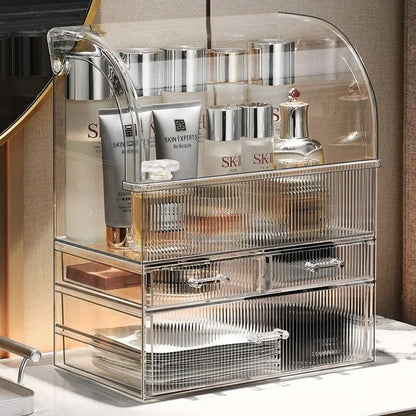 Large Drawer Acrylic Makeup Organizer With Lid  Dustproof Cosmetic  Perfume Storage Box 1