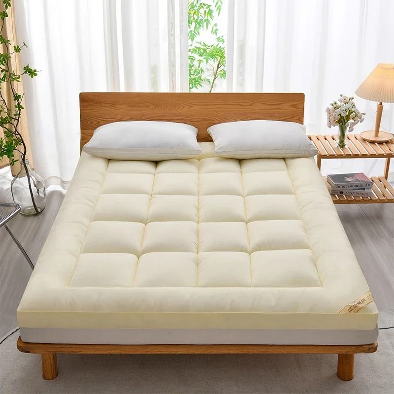Thick Fluffy Mattress Topper For All Seasons Soft Sleeping Pad For Beds Floor Car And Camping 9