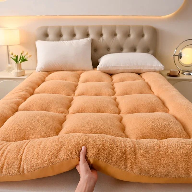 Thick Fluffy Mattress Topper For All Seasons Soft Sleeping Pad For Beds Floor Car And Camping 10