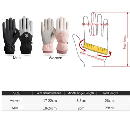 Winter Thermal Ski Gloves For Couples Touchscreen Waterproof Non Slip Snow Gloves 5