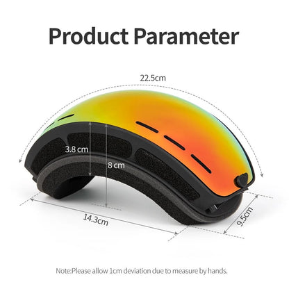 Anti Fog Ski Goggles Double Layer UV400 Wide View Snowboard Mask For Men And Women 3
