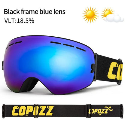 Anti Fog Ski Goggles Double Layer UV400 Wide View Snowboard Mask For Men And Women 12