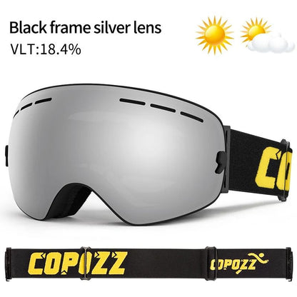 Anti Fog Ski Goggles Double Layer UV400 Wide View Snowboard Mask For Men And Women 14