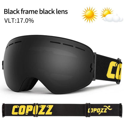 Anti Fog Ski Goggles Double Layer UV400 Wide View Snowboard Mask For Men And Women 7