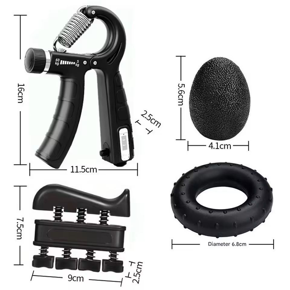 Ultimate Hand & Forearm Strength Trainer Kit 5 Piece Adjustable Grip Set