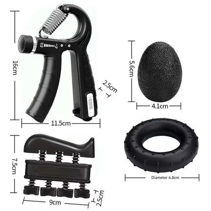 Ultimate Hand & Forearm Strength Trainer Kit 5 Piece Adjustable Grip Set