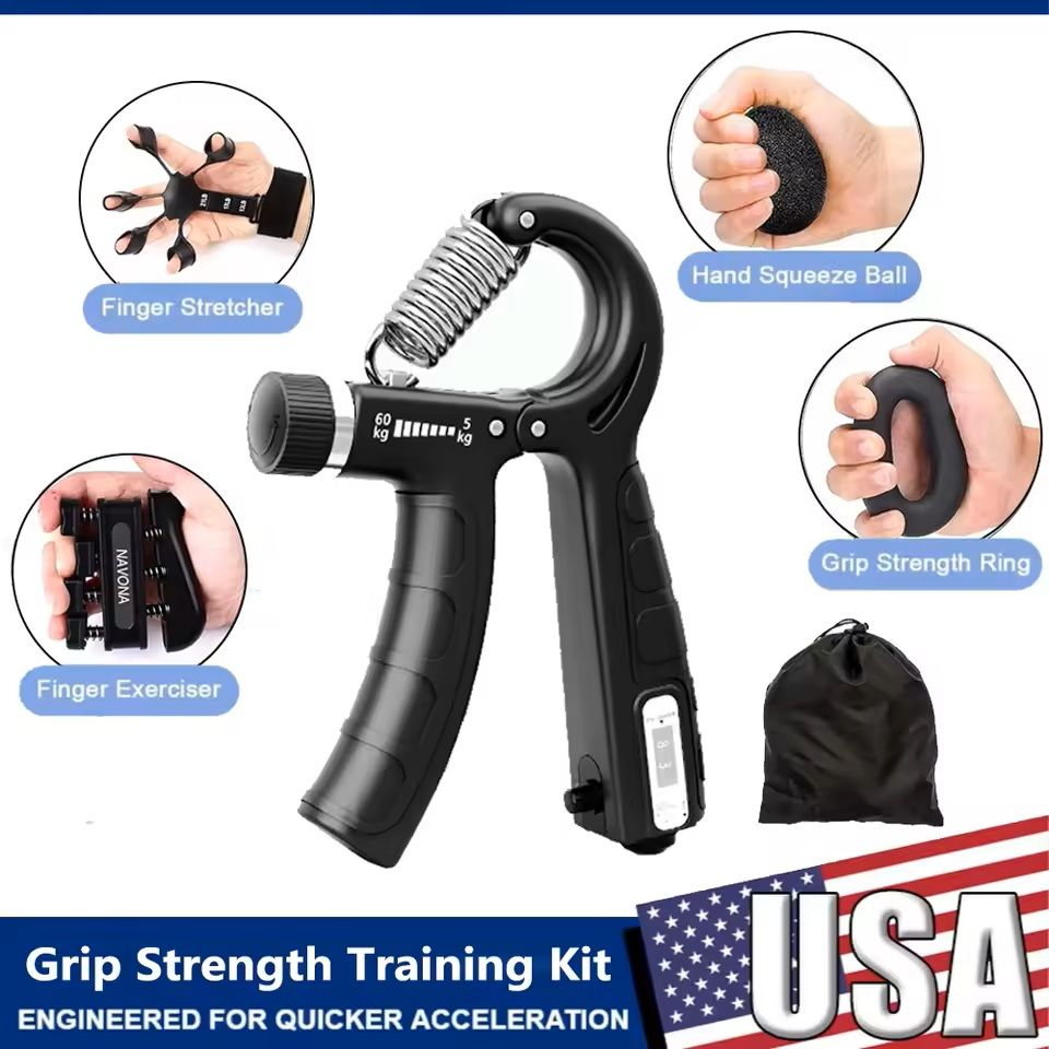 Ultimate Hand  Forearm Strength Trainer Kit 5 Piece Adjustable Grip Set 2