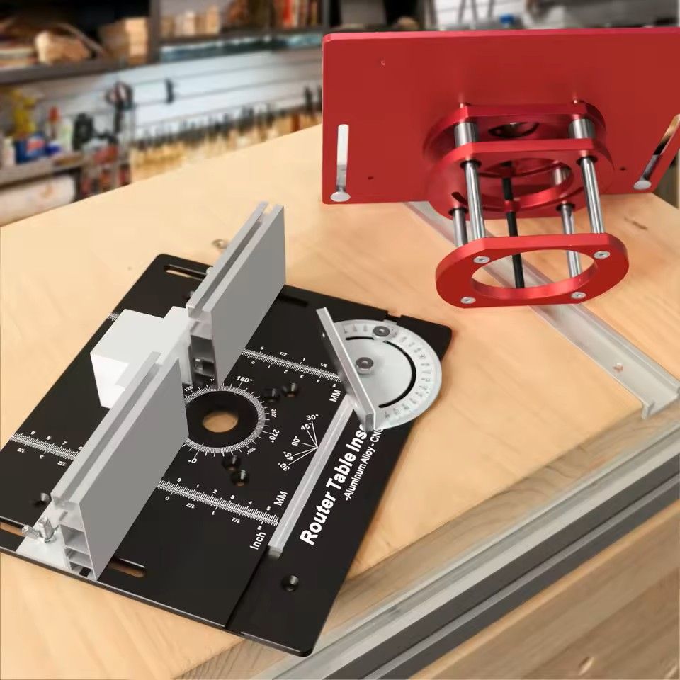 New Router Table Insert Plate Set With Router Lifts  For Woodworking Slotting Trimming Chamfering 2