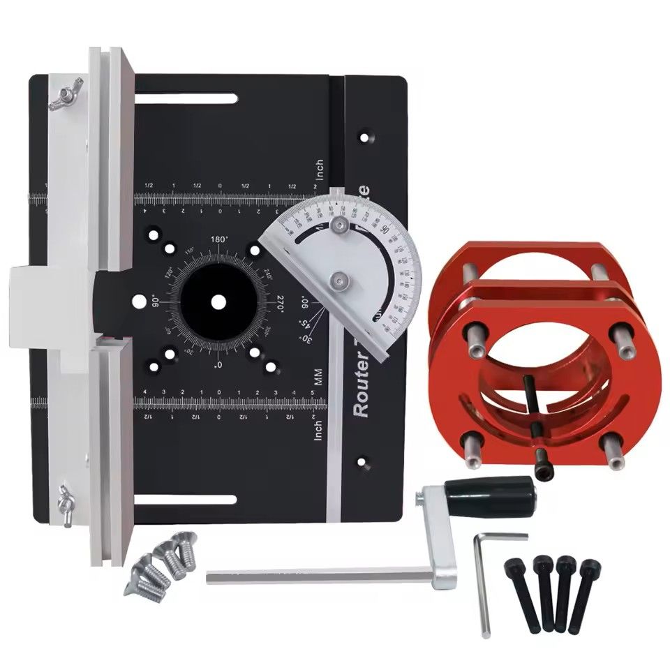 New Router Table Insert Plate Set With Router Lifts  For Woodworking Slotting Trimming Chamfering 8