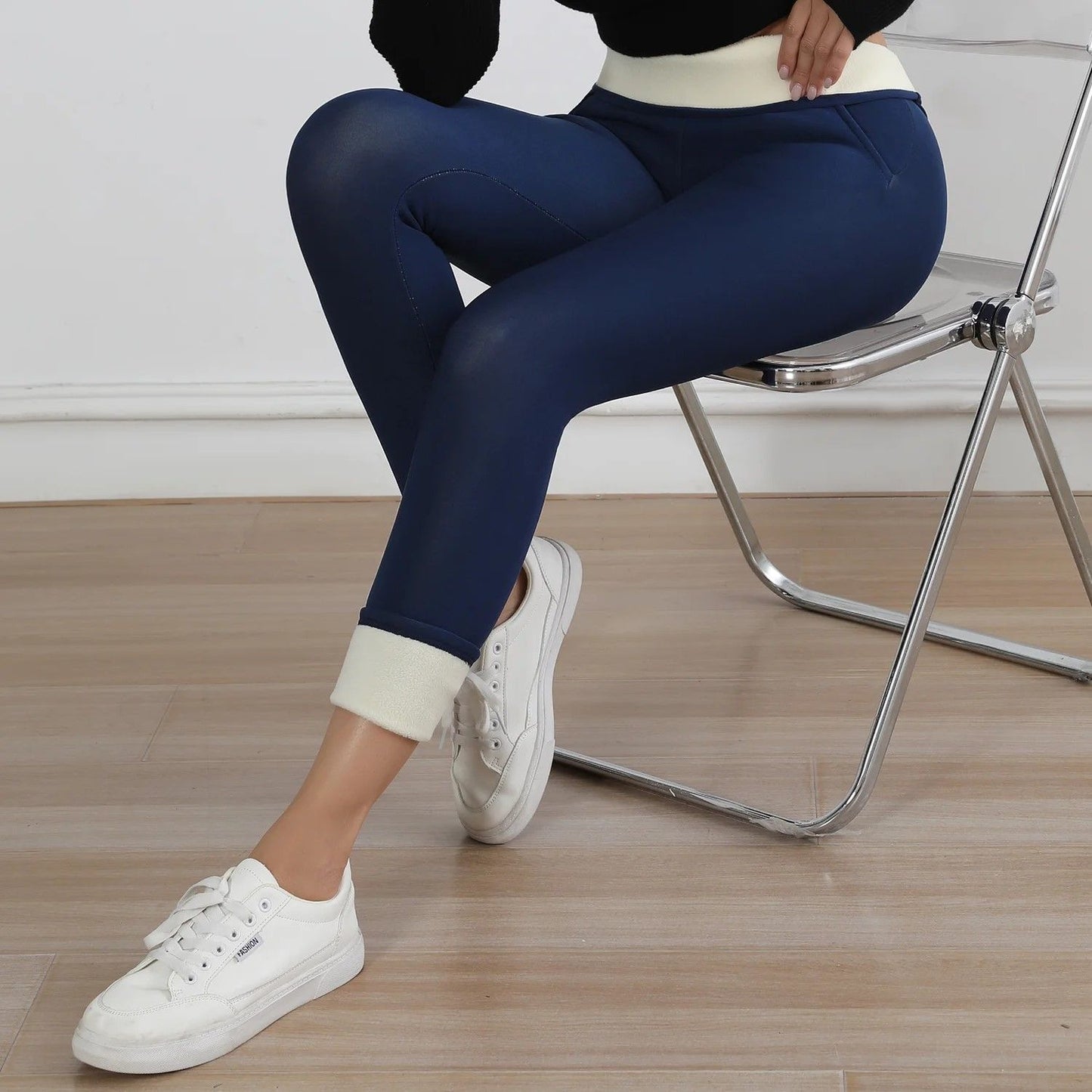 WarmCurve HighWaist Velvet Thermal Leggings 7