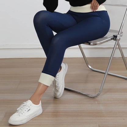 WarmCurve HighWaist Velvet Thermal Leggings 7