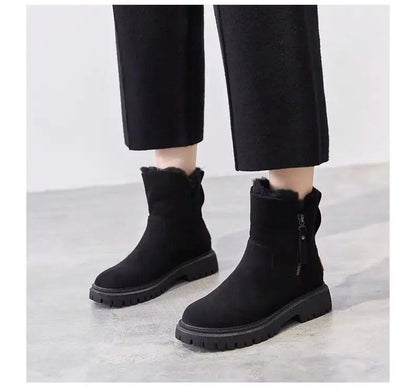 Winter Elevate Platform Snow Boots Plush MidTube Warm Velvet Women Fashion Booties 6
