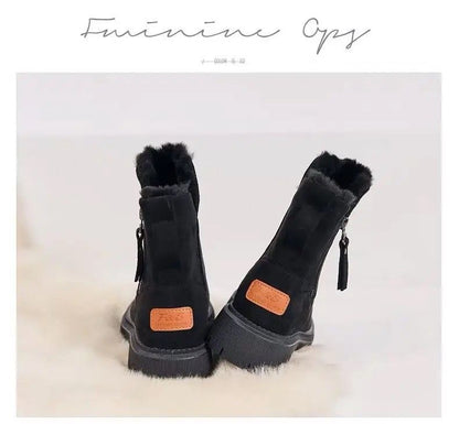 Winter Elevate Platform Snow Boots Plush MidTube Warm Velvet Women Fashion Booties 7