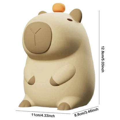 Cute Capybara Night Light Rechargeable Silicone Touch Lamp Dimmable Nursery Light For Kids 5