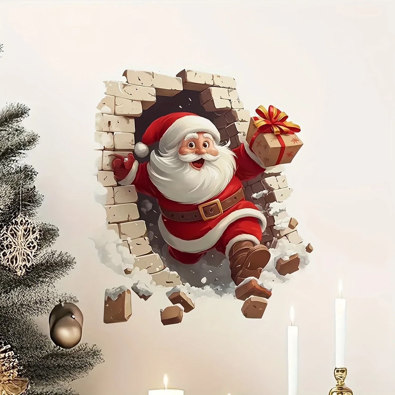 Santa Claus Wall Sticker Self Adhesive Vinyl Christmas Decoration For Living Room Bedroom And Windo 3