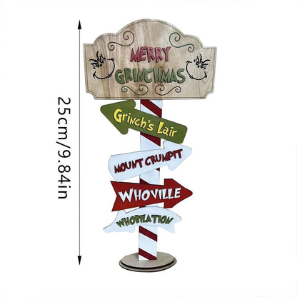 Christmas Cartoon Character Standing Block Set Holiday Tabletop Wood Decor 2